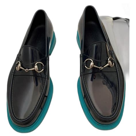 gucci rubber loafers blue|gucci loafers snake.